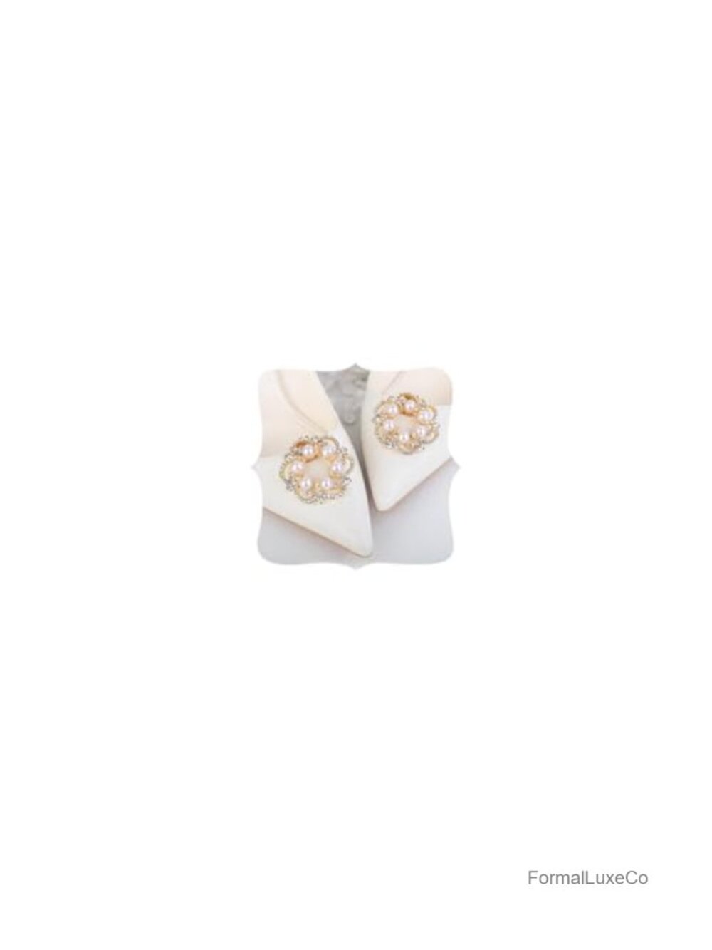 Pearl Crystal Shoe Clips Rhinestone Buckles Removable Charms for Heels